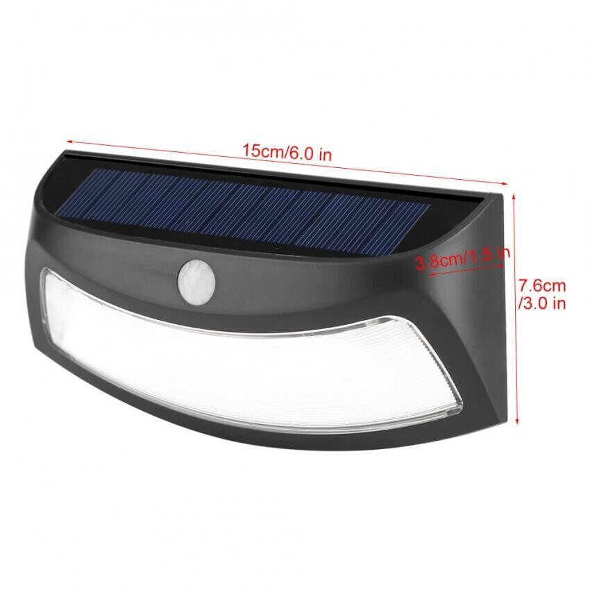 8 LED Solar Power Waterproof Wall Light Outdoor Motion Sensor Pathway Lights Cool White - intl