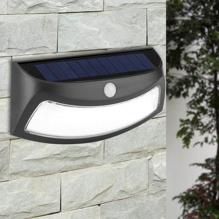 8 LED Solar Power Waterproof Wall Light Outdoor Motion Sensor Pathway Lights Cool White - intl