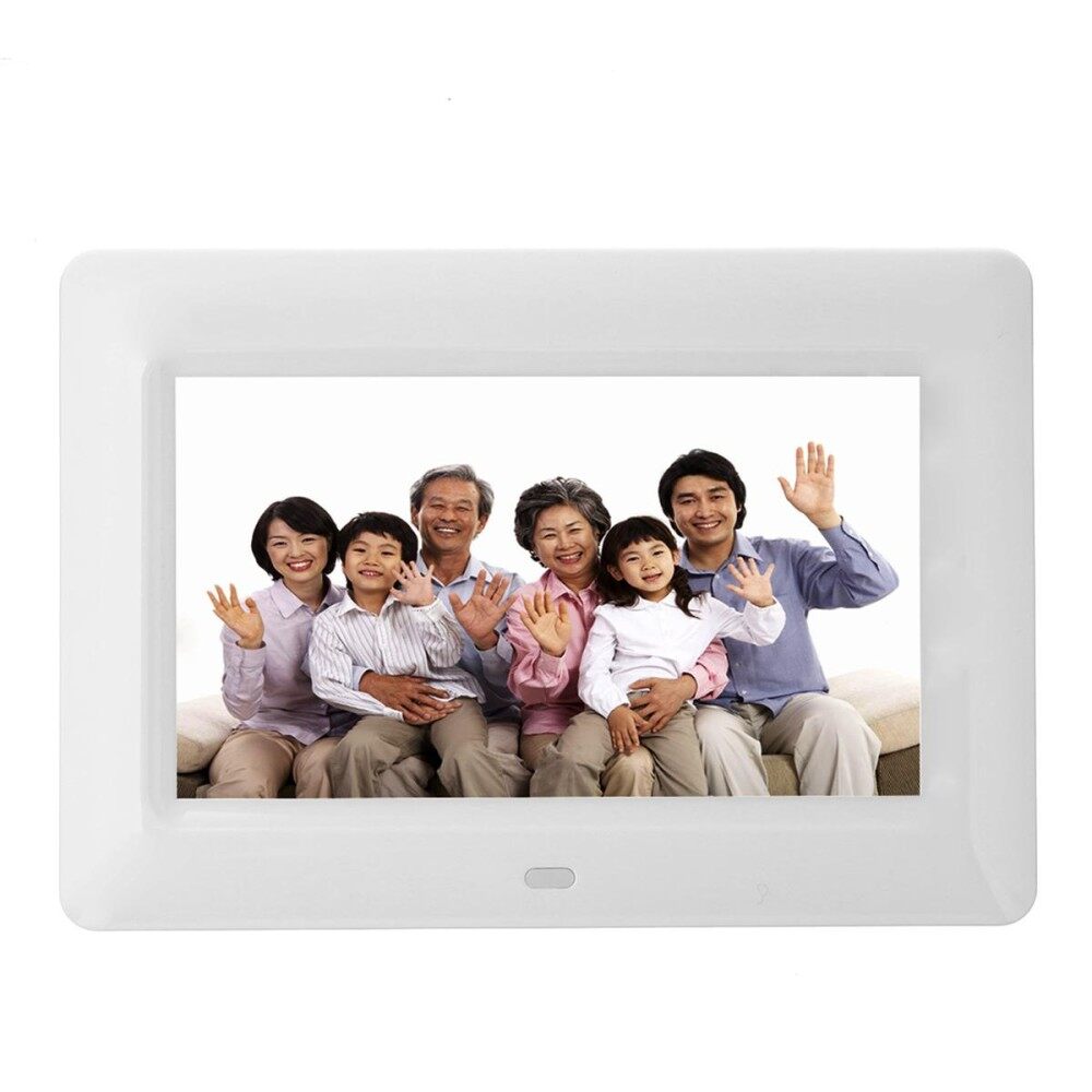 8’’ TFT LCD HD Digital Photo Audio Video Music Clock Frame Auto Player W/ Remote White EU - intl