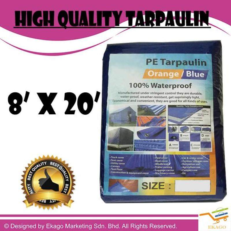 8 X 20 FEET HIGH QUALITY MULTIPURPOSE BLUE ORANGE CANVAS TARPAULIN CANVAS