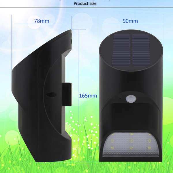 9 LED Solar Power Light Sensor Wall Light Outdoor Garden Fence Lamp Waterproof