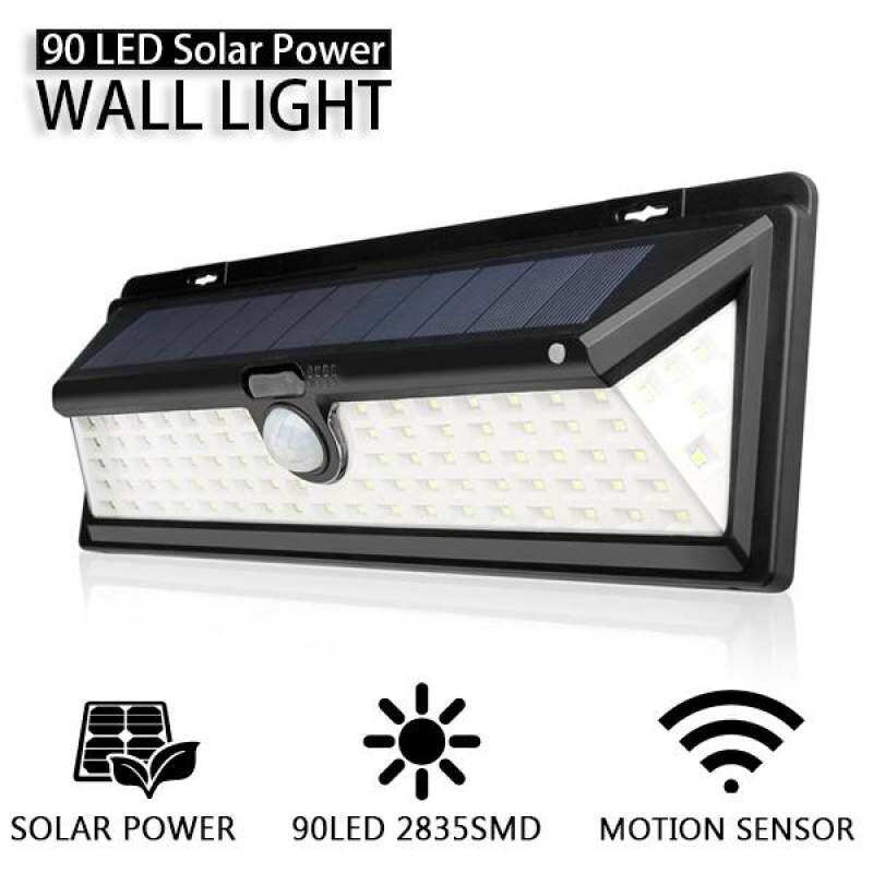 Catwalk 90 LED Solar Power PIR Motion Sensor Wall Light Outdoor Yard Path Garden Lamp