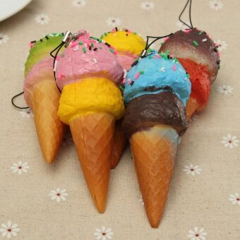 Rp 400.500 9 Set Lucu Lezat Es Krim Imut Empuk Roti Gantungan Kunci Tas Pesona Tali