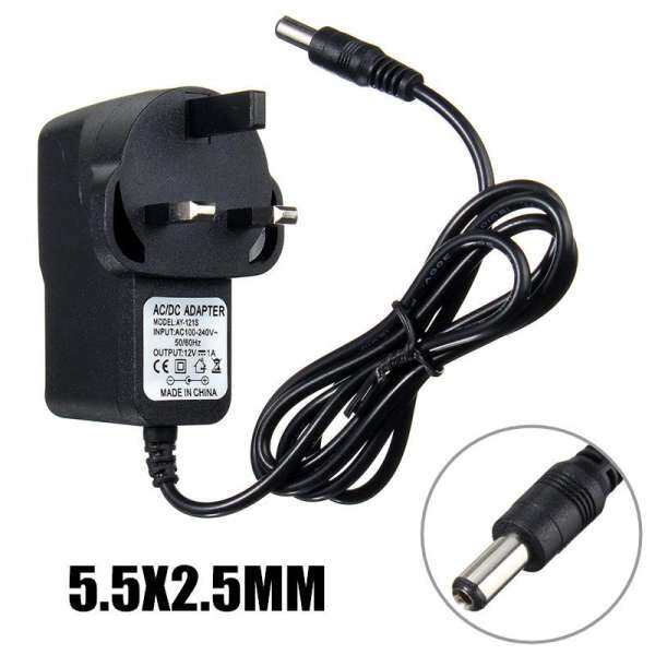 AC 100-240V to DC 12V 1A UK Plug Power Supply Adaptor Transformer For LED Strips 5.5X2.5MM - intl