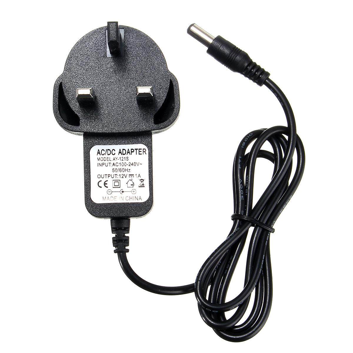 AC 100-240V to DC 12V 1A UK Plug Power Supply Adaptor Transformer For LED Strips 5.5X2.5MM - intl