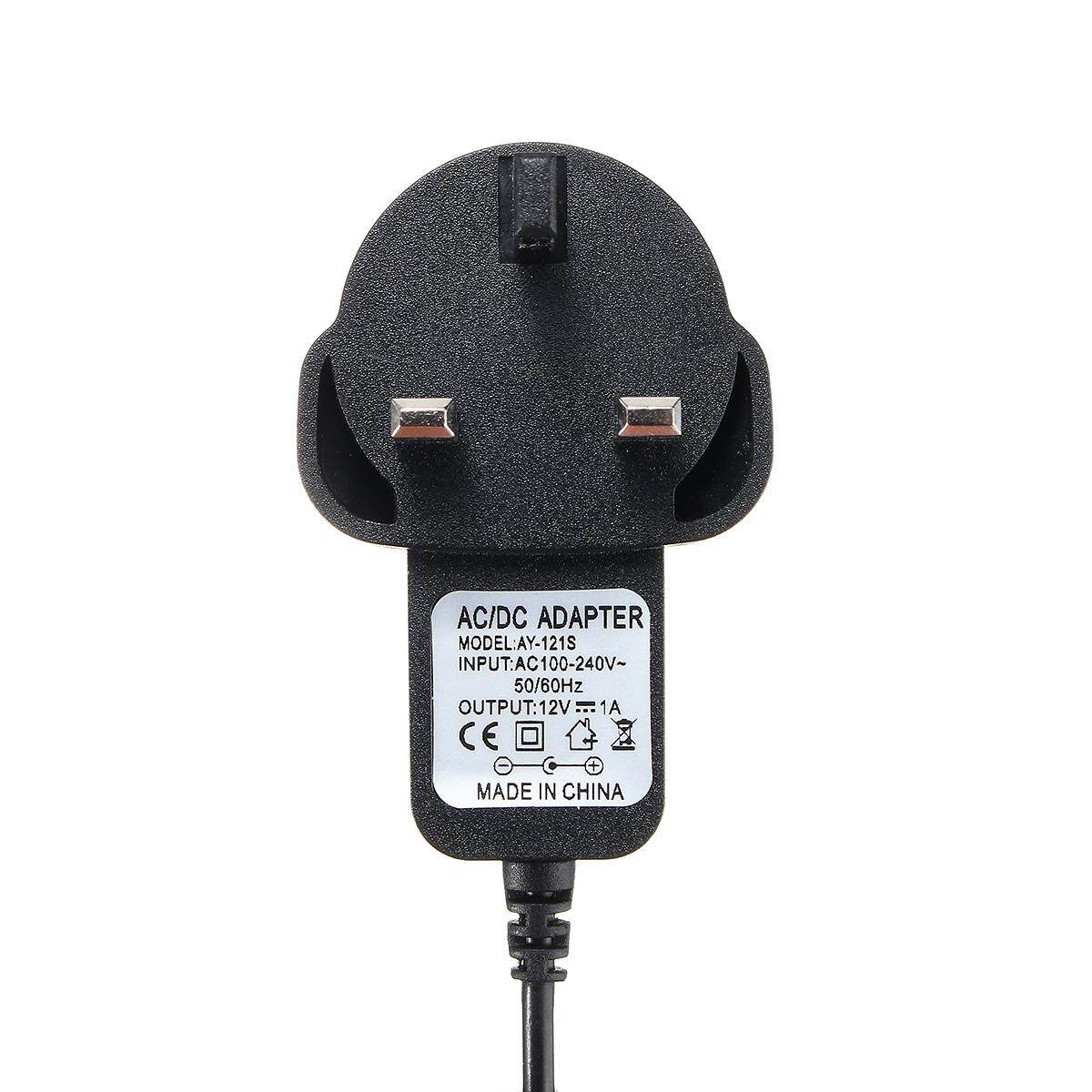 AC 100-240V to DC 12V 1A UK Plug Power Supply Adaptor Transformer For LED Strips 5.5X2.5MM - intl