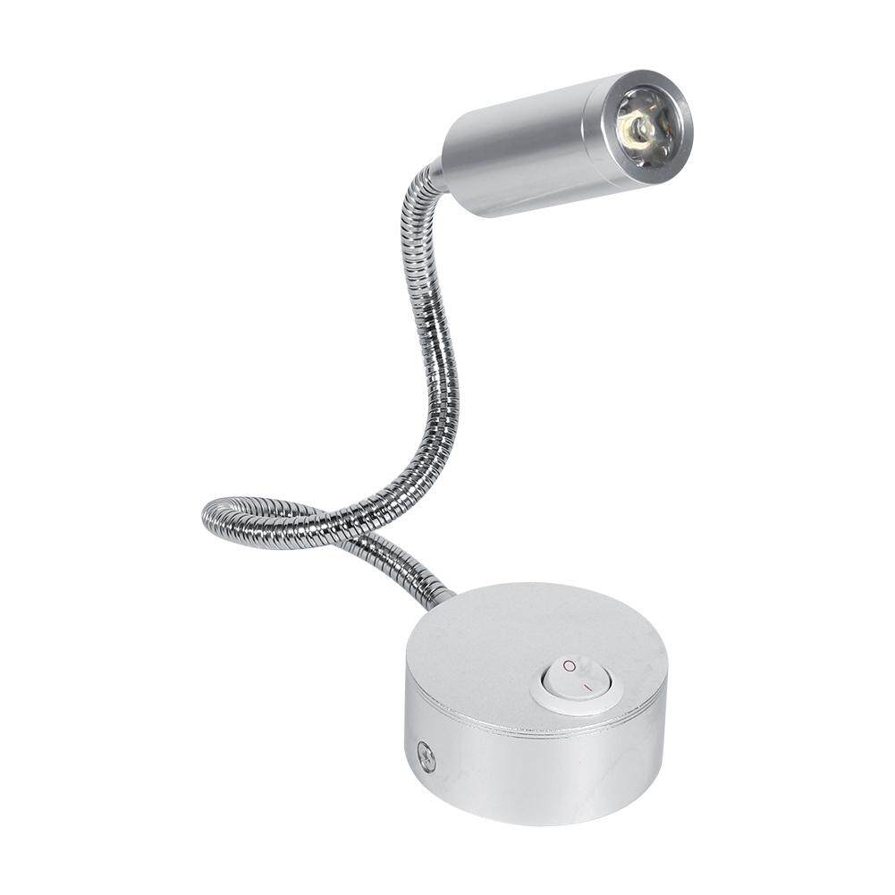 AC85-265V Reading Study Bed Lamp With Gooseneck OFF/ON Switch(1W Cool White) - intl