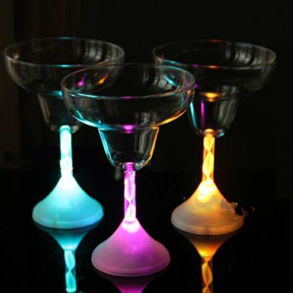 Acelit Led Flashing Red Wine Cup Color Changing Light Bar KTV Water Cocktail Cups Glass