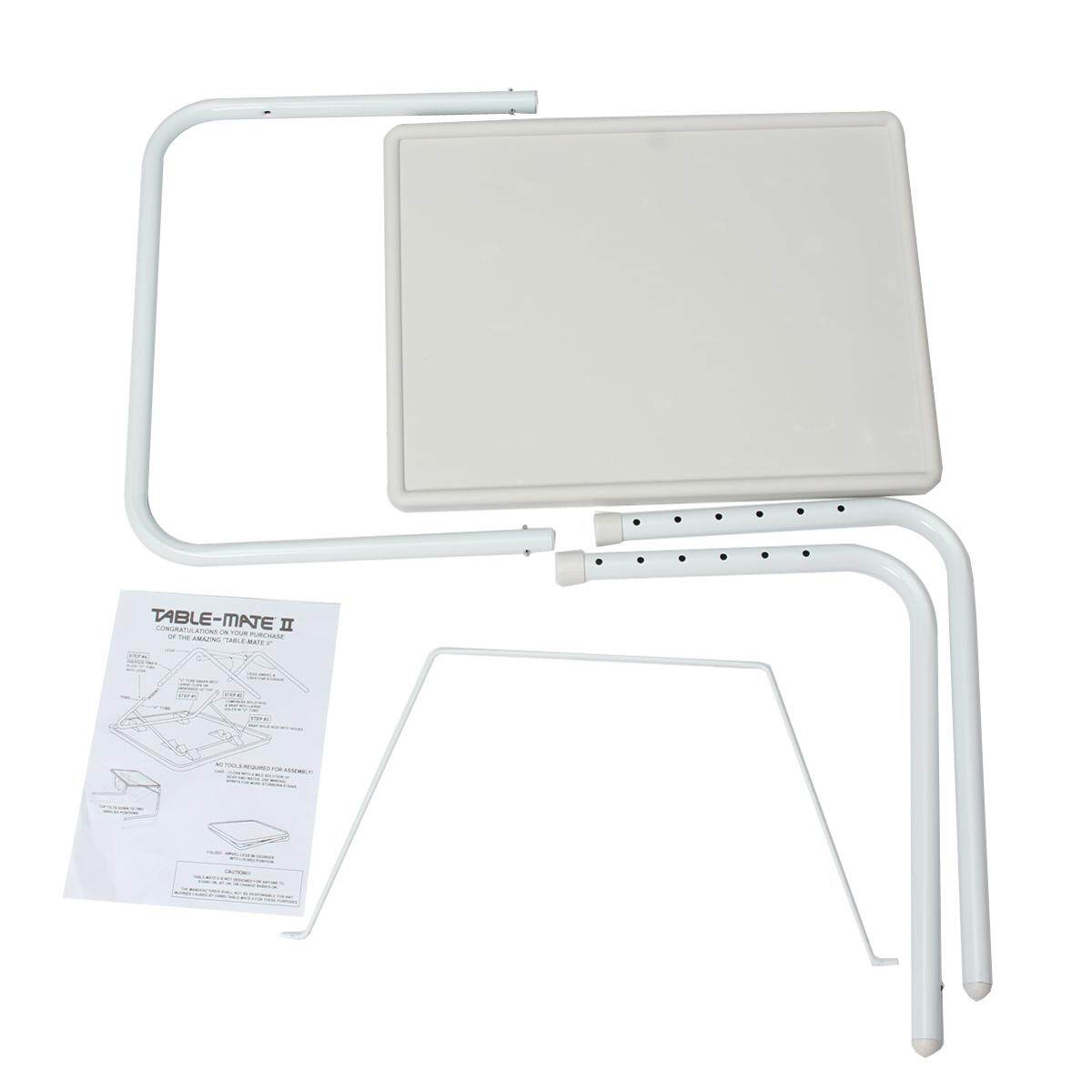 Adjustable Folding Table Dinner Coffee Laptop Table Mate Travelling Tray Tall - intl