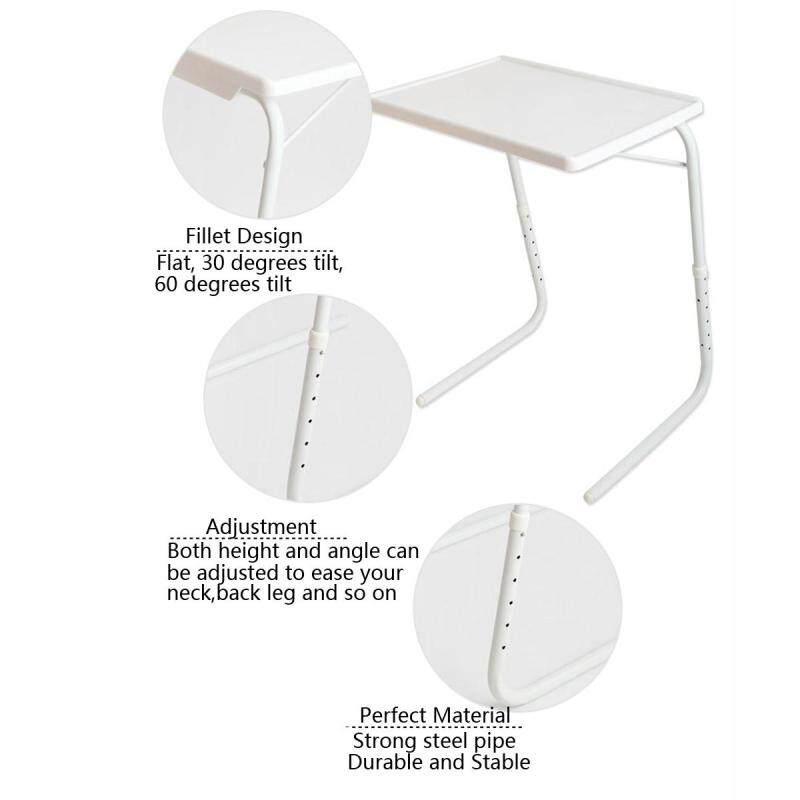 【Follow Store Get Voucher】Adjustable Folding Table Dinner Coffee Laptop Table Mate Travelling Tray Tall