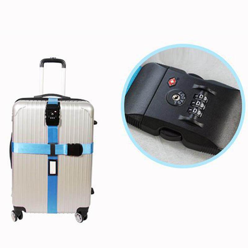 Adjustable Luggage Strap TSA Lock Travel Suitcase Packing Belt Security Straps - intl