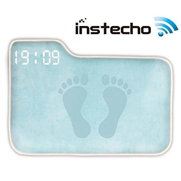 Jam Alarm untuk Sleepers Berat, Instecho Karpet Karpet Jam Alarm-Tampilan Digital, tekanan Peka Alarm Jam Dinding dengan Sentuhan Paling Lembut untuk Rumah Moderen, Anak-anak, Remaja, anak Perempuan dan Orang (Biru Laut)-Internasional