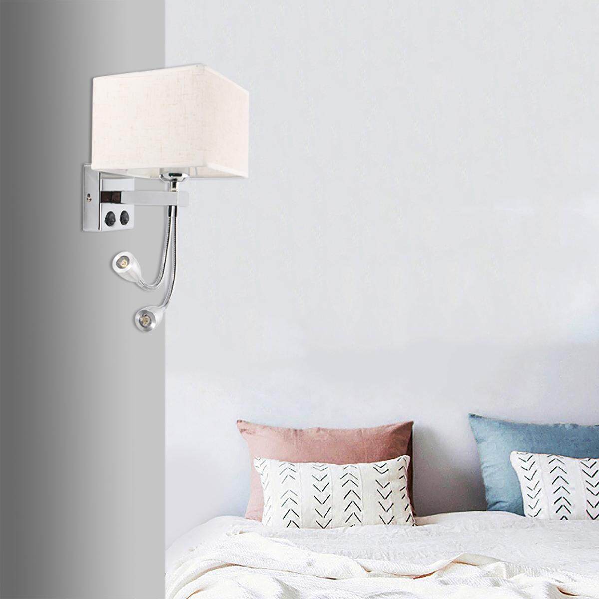 Aluminum Fabric Wall Sconce Light Lamp Wall Fixture Beding Room LED Reading Lamp - intl