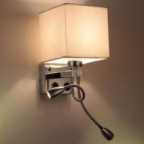 Aluminum Fabric Wall Sconce Light Lamp Wall Fixture Beding Room LED Reading Lamp - intl