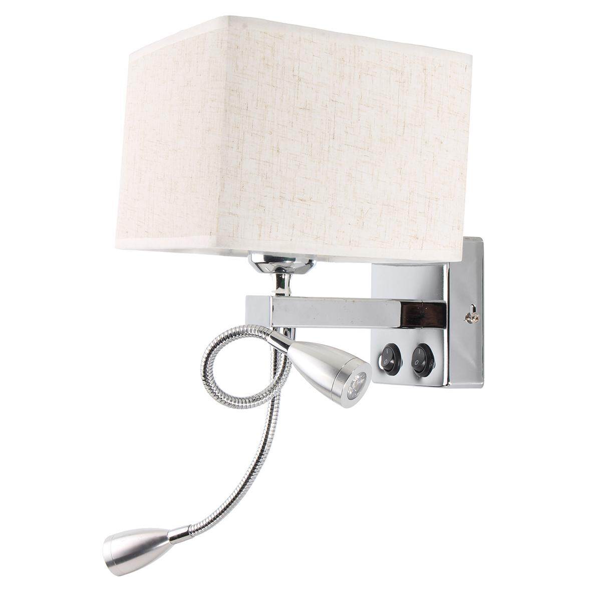 Aluminum Fabric Wall Sconce Light Lamp Wall Fixture Beding Room LED Reading Lamp - intl