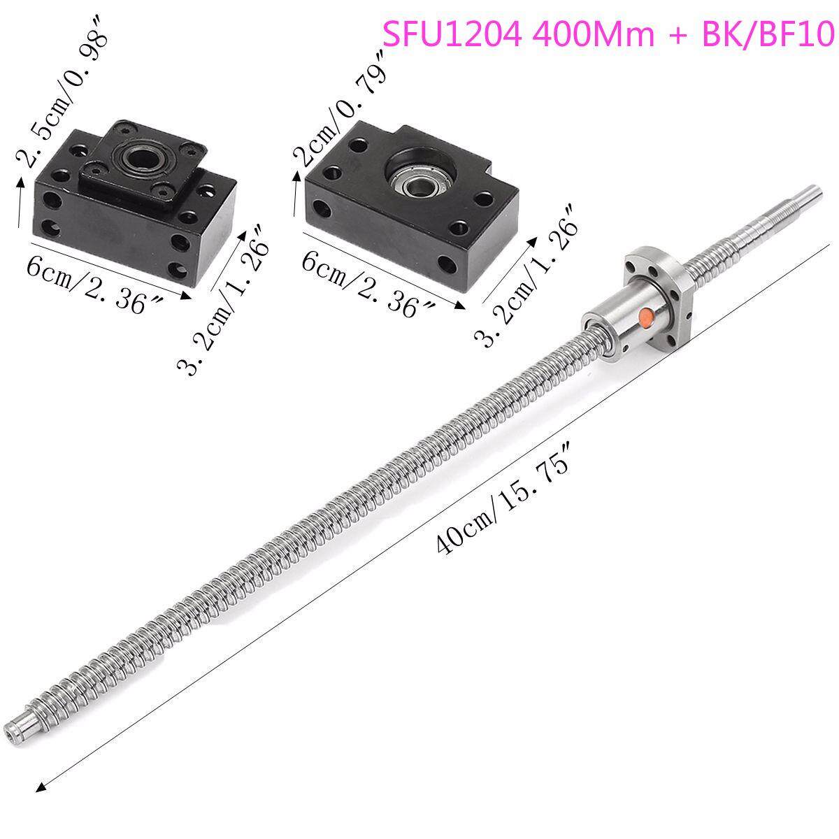 Antibacklash Ball Screw L400mm 12mm SFU1204 BF/BK10 With Single Ballnut For CNC - intl