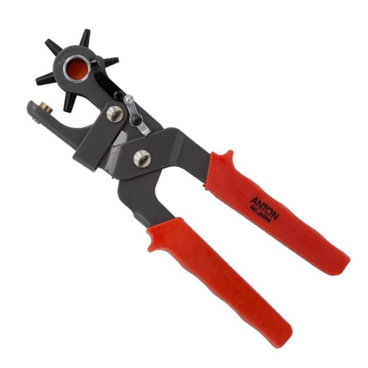 ANTON 6 Size Kit Revolving Heavy Duty Leather Belt Hole Punch Puncher