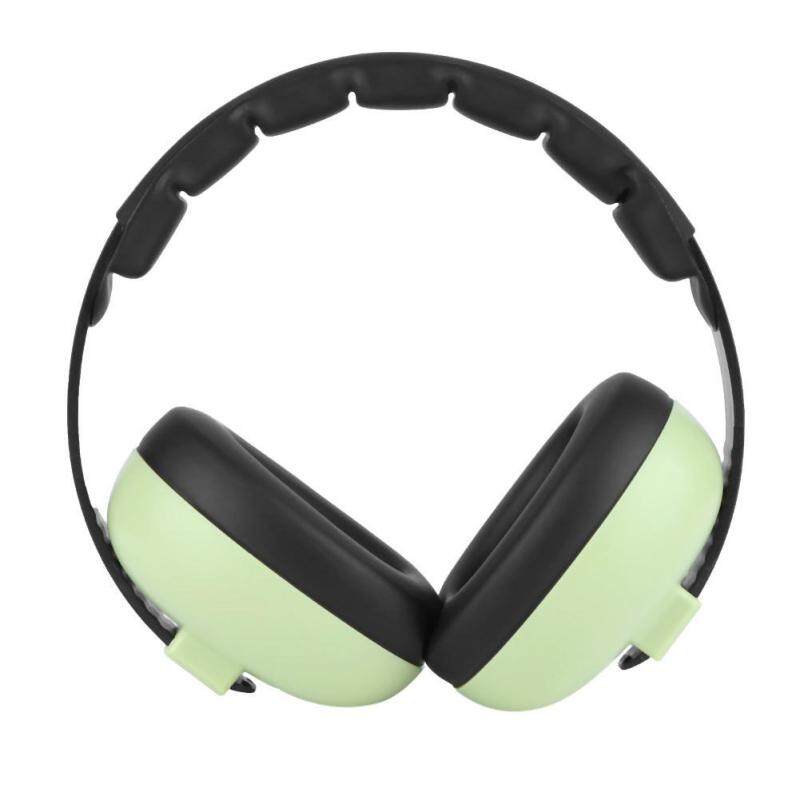 Baby Hearing Protection Noise Reduction Adjustable Headband Soft Earmuffs(Green) - intl
