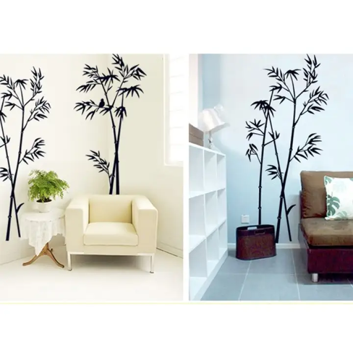 Bamboo Mural Removable Craft Art Black Wall Sticker Decal Living Room Decor Lazada - Black Wall Stickers For Living Room Bamboo Mural Removable Craft Art Black Wall Sticker Decal Living Room Decor Lazada - Black Wall Stickers For Living Room