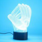 Baseball Gloves USB Visual 3D Night Light 7 Color Change LED Table Lamp Toy Gift