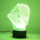 Baseball Gloves USB Visual 3D Night Light 7 Color Change LED Table Lamp Toy Gift