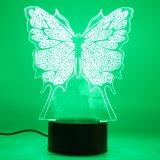 Beautiful Butterfly 3D USB Lamp Color Changing Bedroom LED Night Light Xmas Gift