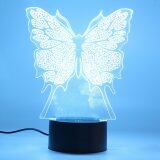 Beautiful Butterfly 3D USB Lamp Color Changing Bedroom LED Night Light Xmas Gift