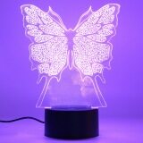 Beautiful Butterfly 3D USB Lamp Color Changing Bedroom LED Night Light Xmas Gift