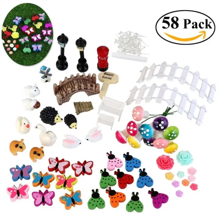 Bestomz 58pcs Miniature Plant Pots Bonsai Craft Micro Landscape - Diy Miniature Fairy Garden Dollhouse Kit Bestomz 58pcs Miniature Plant Pots Bonsai Craft Micro Landscape - Diy Miniature Fairy Garden Dollhouse Kit