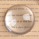 80MM Big Magnifying Semi CRYSTAL Ball Glass Paperweight Magnifiers Desk Decor