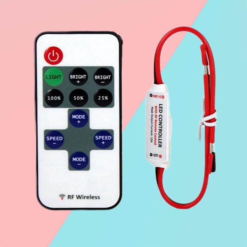 Big Family 11 Key 12V RF Wireless Remote Controller Dimmer For Mini LED Strip String - intl