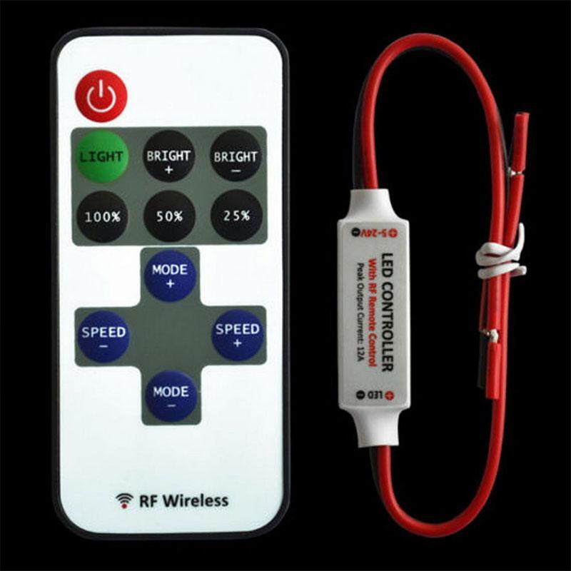 Big Family 11 Key 12V RF Wireless Remote Controller Dimmer For Mini LED Strip String - intl