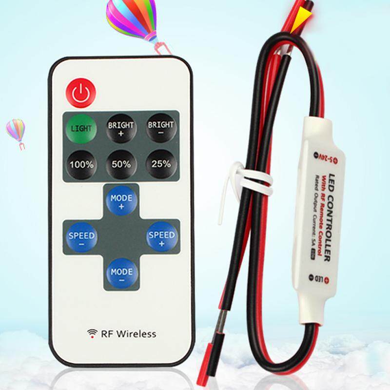 Big Family 11 Key 12V RF Wireless Remote Controller Dimmer For Mini LED Strip String - intl