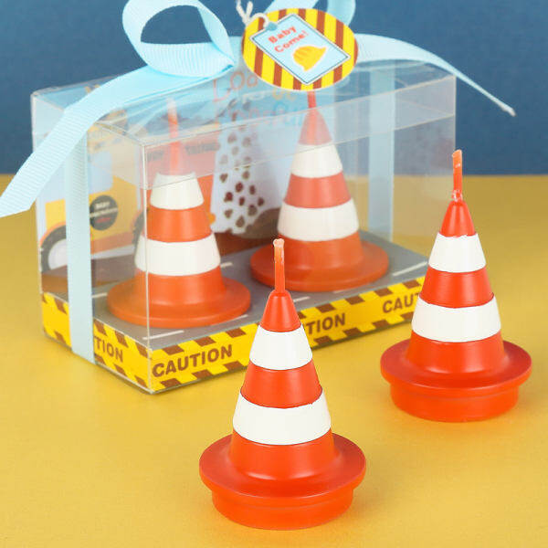 Birthday Party Supplies Smokeless Candles Boy Traffic Props Toy Cone Cake Candles Wedding Decoration Scented Candles Velas Decor - intl