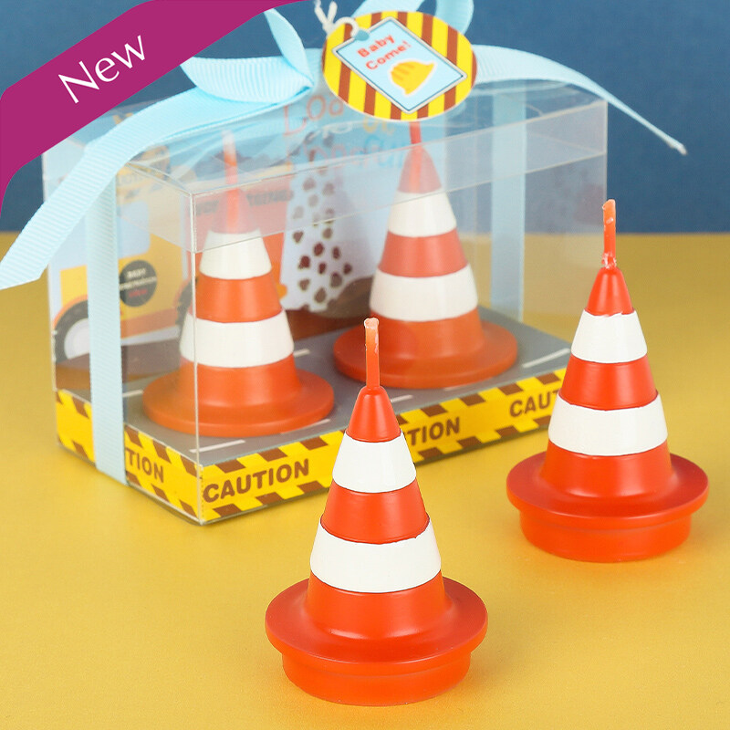 Birthday Party Supplies Smokeless Candles Boy Traffic Props Toy Cone Cake Candles Wedding Decoration Scented Candles Velas Decor - intl