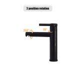 Black Bathroom Basin Faucet Double Position Rotatable Water Mixer Hot And Cold Tapware