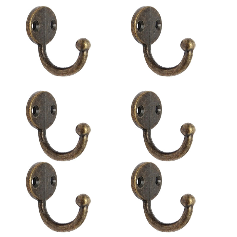 BolehDeals 6Pcs Cloth Coat Towel Hangers Door Wall Kitchen Bedroom Bathroom Hooks #4