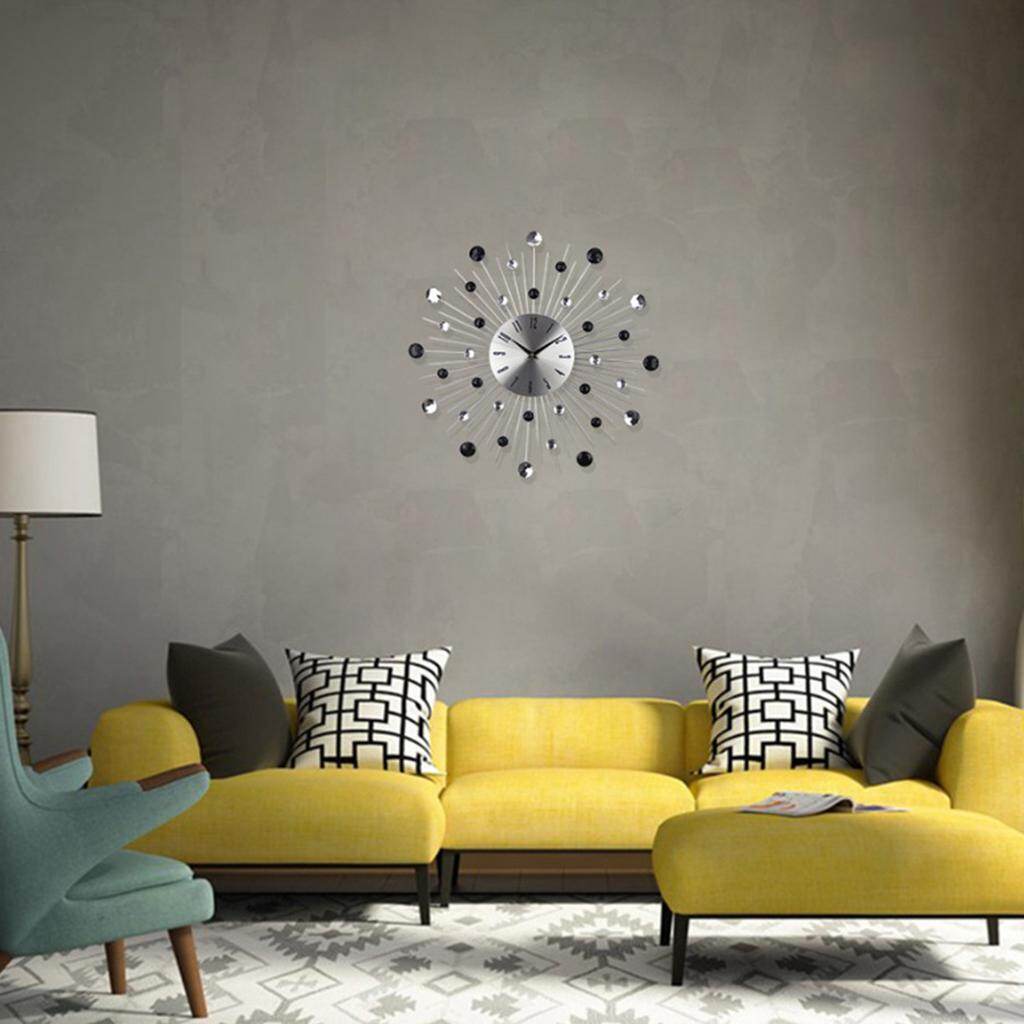 Black 3d Modern Large Wall Art Rotary Gear Clock Mechanical Calendar Decor Home Garden Decorative Clocks