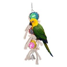 Bone String Pendant Gadget Pet Bird Parrot Parakeet Canary Funny Play Toy