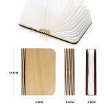 Boshiho Folding Wooden Book Light Portable Book Shaped Reading Light Eye-protection and Easy Use