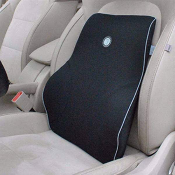 Breathable Back Support Cushion Pillow Memory Foam Lumbar Home Chair Car Seat Black 4 Season Use - intl