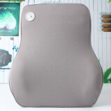 Breathable Back Support Cushion Pillow Memory Foam Lumbar Home Chair Car Seat Grey 4 Season Use - intl