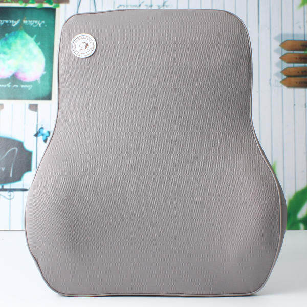 Breathable Back Support Cushion Pillow Memory Foam Lumbar Home Chair Car Seat Grey 4 Season Use - intl