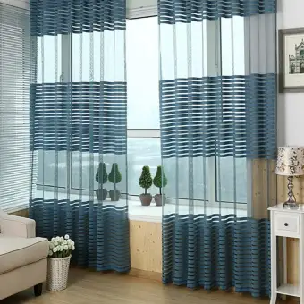 Breathable Livingroom Bedroom Balcony Curtains Blue Lazada Breathable Livingroom Bedroom Balcony Curtains Blue