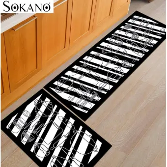 Buy 1 Free 1 Sokano Fm004 Kitchen Utensils Design Antislip Carpet