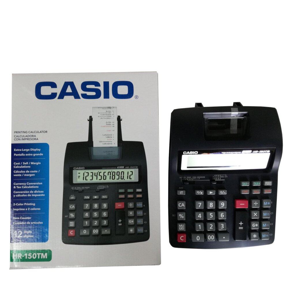 CASIO HR150TM Printing Calculator Large Display Cost Sell Margin Tax