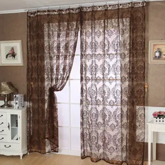 Classical European Style Glass Yarn Flocking Yarn Curtain Drape