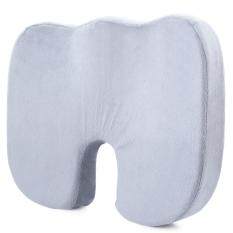 Coccyx Orthopedic Pure Memory Foam Seat Cushion for Chair Car Office (Grey)