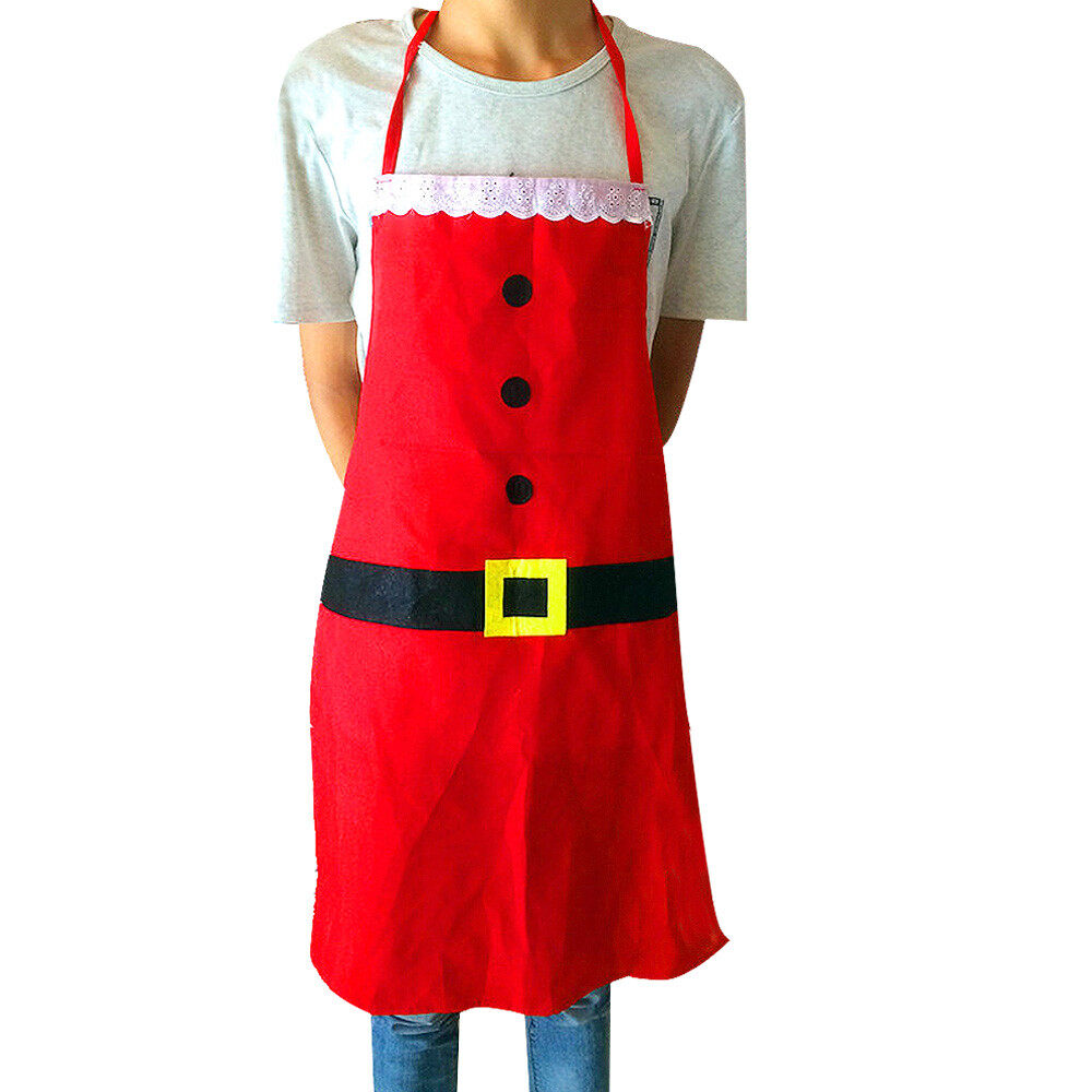 Cooking Apron Kitchen Cooking Tools Set Hot Selling Sleeveless Cloth Retro Apron Creative Christmas Aprons for Wommen,Red - intl