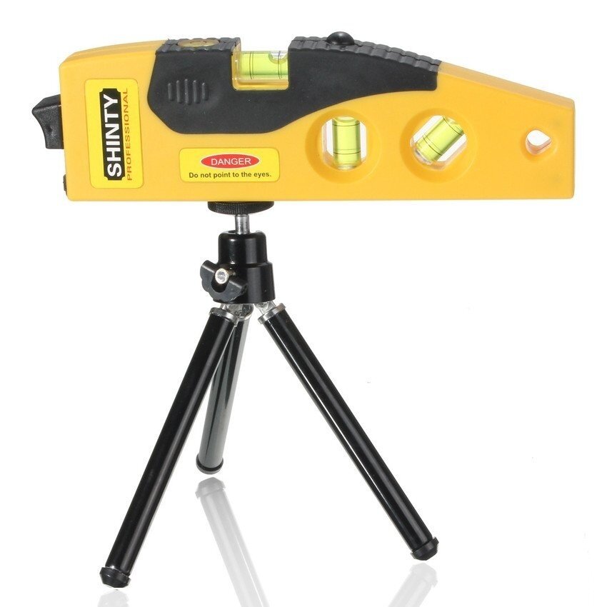 Silang Tali Laser Tingkat Alat Ukur dengan Tripod Putar Lasertoolspirit Level-Internasional